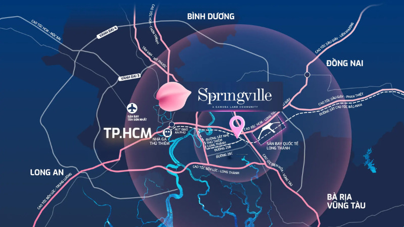 Vị trí “vàng” của Spring Ville tọa lạc chính xác ở đâu?